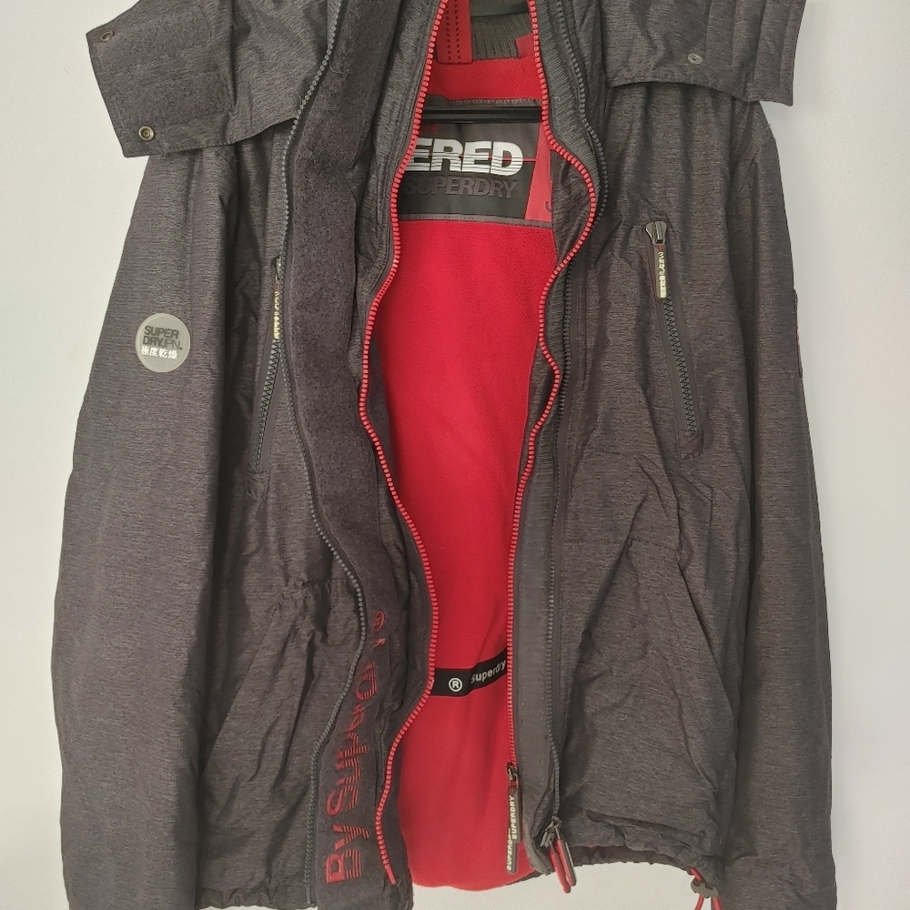 Super Dry wind attacker jacket in navy blue